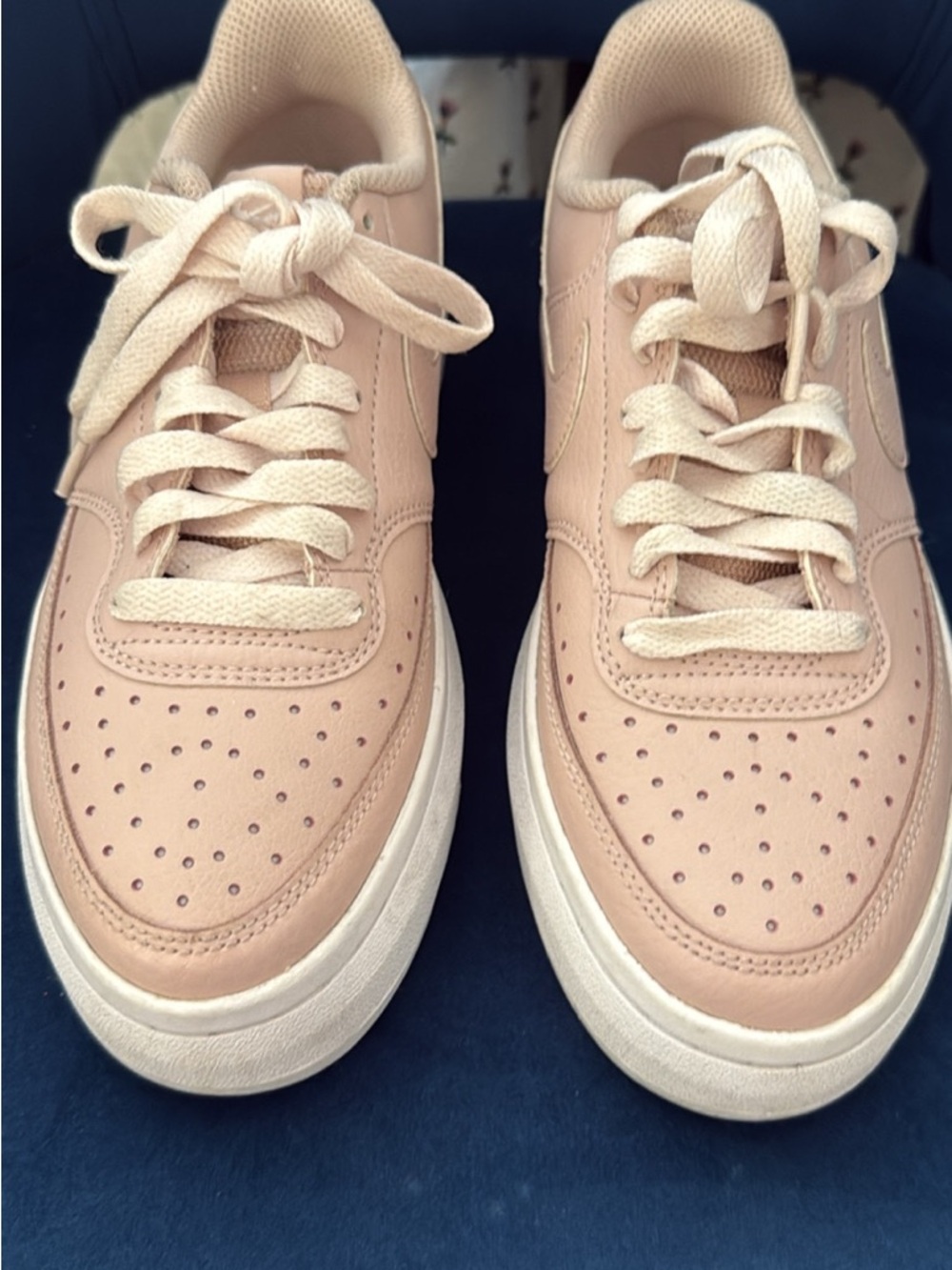 Nike Soft Pink Knit Low-Top Sneakers
